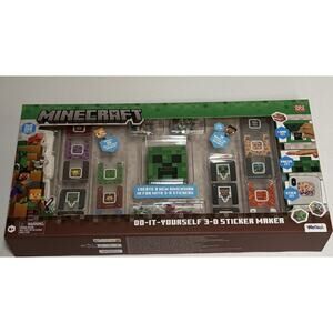 Minecraft Do-It-Yourself 3D Sticker Maker Kit New Factory Sealed 60 Stickers
